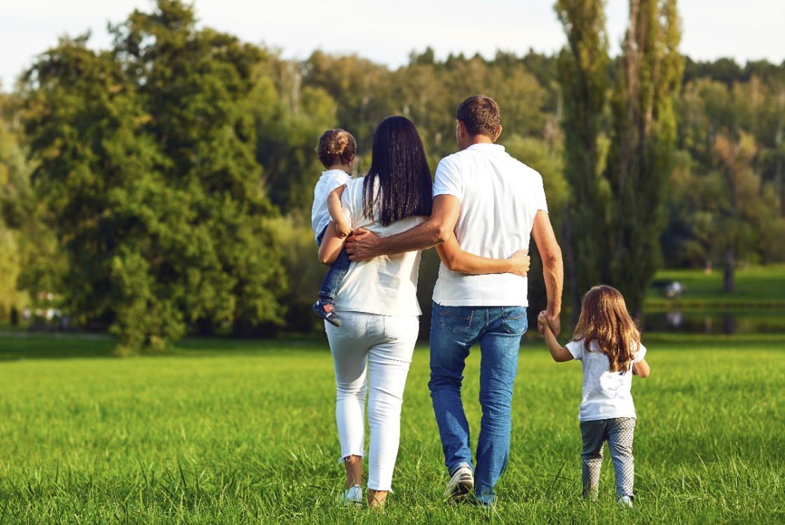 Family walking